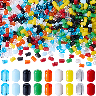 720Pcs 9 Colors Opaque Imitation Jade Glass Beads GLAA-SC0003-02-1