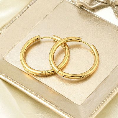 PVD Vacuum Plating 304 Stainless Steel Huggie Hoop Earrings for Women X-EJEW-F280-07H-G-1