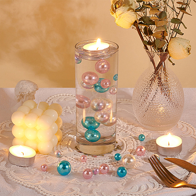 ABS Plastic & Plastic Imitation Pearl Beads KY-BC0001-33-1