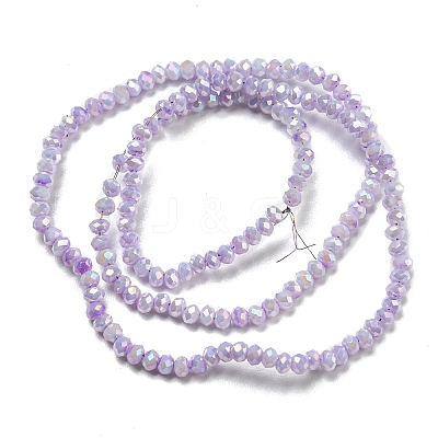 Opaque Baking Paint Glass Beads Strands DGLA-F002-03E-1
