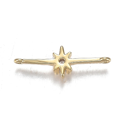 Brass Micro Clear Cubic Zirconia Links LS-ZIRC-F120-096G-1