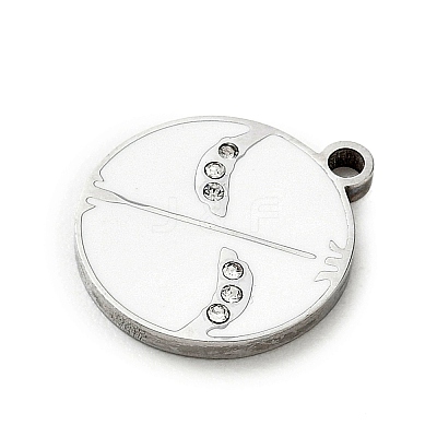 Twelve Constellations 304 Stainless Steel Enamel Pendants SA-CBAAE04-01P-09-1