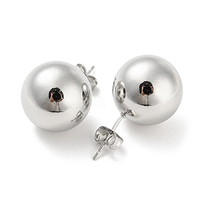 Brass Stud Earrings EJEW-I300-04C-P-1