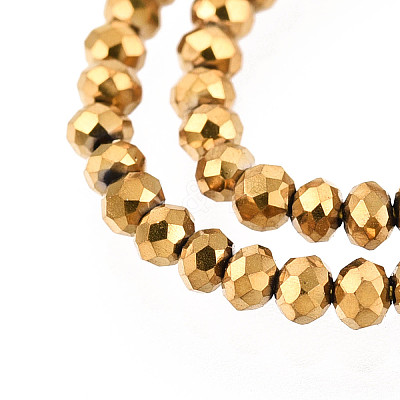 Electroplate Glass Beads Strands EGLA-F149-FP-01-1