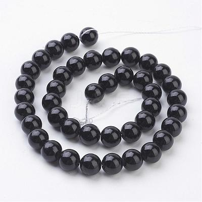 Natural Mashan Jade Round Beads Strands G-D263-10mm-XS32-1