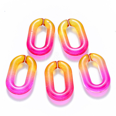 Two Tone Transparent Acrylic Linking Rings OACR-S036-006A-N07-1
