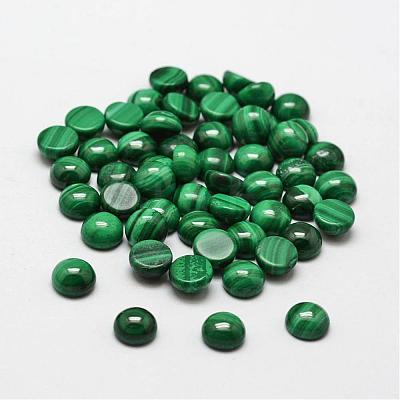 Dome Natural Malachite Cabochons G-O146-03B-1