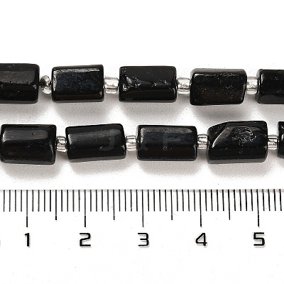 Natural Black Tourmaline Beads Strands G-G068-A07-01-1