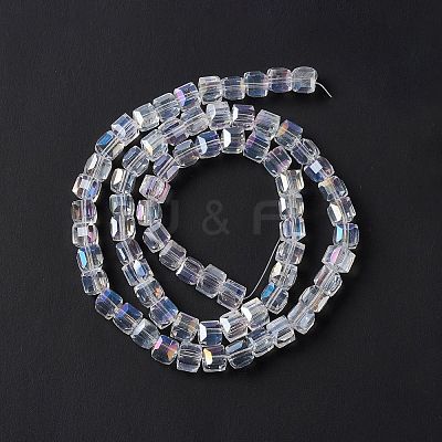 Electroplate Glass Beads Strands LS-EGLA-D018-8x8mm-01-1