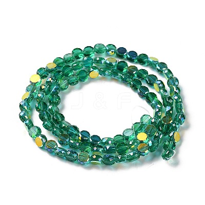 Transparent Electroplate Glass Beads Strands GLAA-Q099-I01-01-1