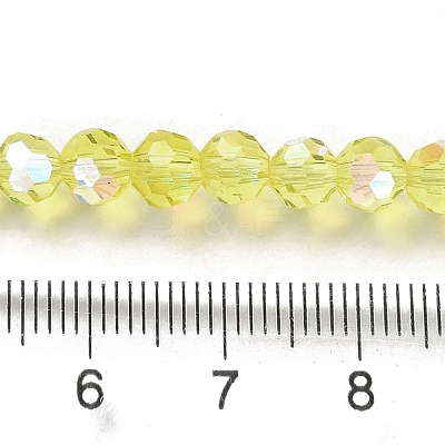 Electroplate Transparent Glass Beads Strands EGLA-A035-T6mm-L03-1