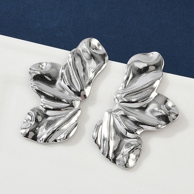 Non-Tarnish 304 Stainless Steel Stud Earrings for Women LS-EJEW-Z057-01P-1