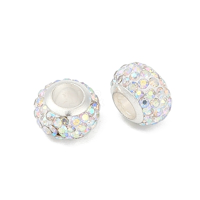 Alloy Rhinestone Clay Pave Beads ALRI-D300-03S-07-1