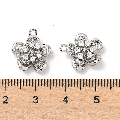 Brass Micro Pave Cubic Zirconia Pendants KK-L260-03G-1