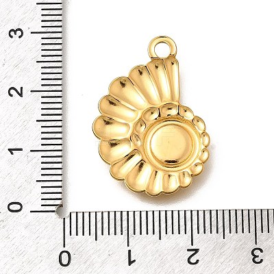 304 Stainless Steel Pendant Cabochon Settings STAS-E545-04A-G-1