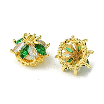 Brass Micro Pave Cubic Zirconia Charms FIND-Z035-08G-1
