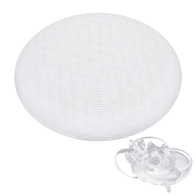 Linen Cloth Mini Hat Fascinator Base AJEW-WH0472-72B-1