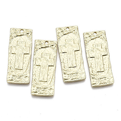 Alloy Hammered Pendants PALLOY-R113-11G-NR-1