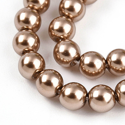 Baking Paint Pearlized Glass Pearl Bead Strands HY-N002-3mm-A06-1