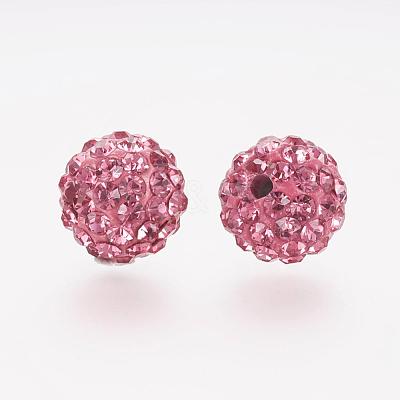 Polymer Clay Rhinestone Beads RB-K050-10mm-C25-1
