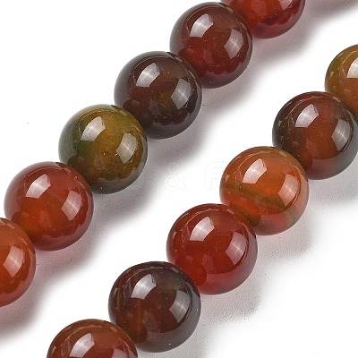 Natural Multi-Color Agate Beads Strands G-A261-B22-14mm-1