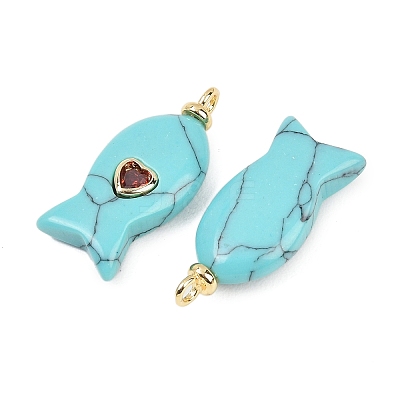 Synthetic Turquoise Pendants G-Z134-06G-03-1