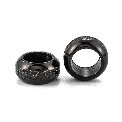 Frosted 201 Stainless Steel European Beads X-STAS-B020-13EB-1