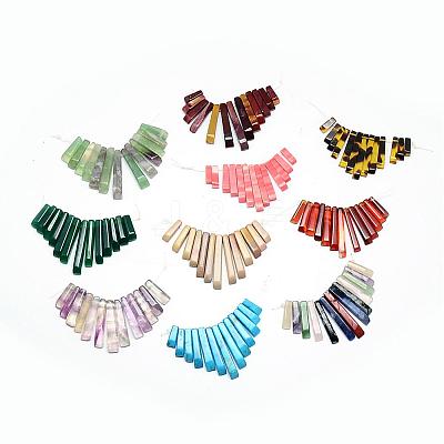 Natural & Synthetic Mixed Stone Bead Strands G-Q481-49-1