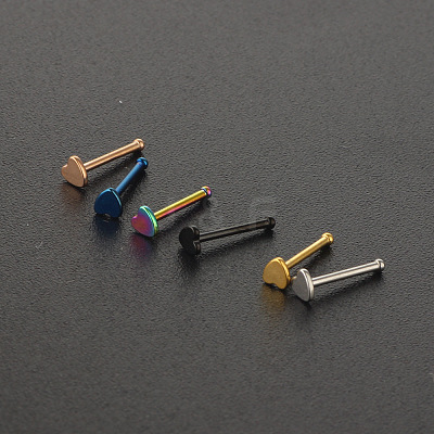 304 Stainless Steel Heart Nose Bone Rings WG0DFB7-01-1