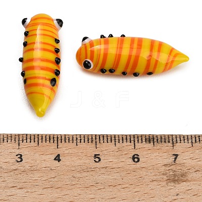 Handmade Lampwork Worm Figurines LA-CBA77D3-01E-1
