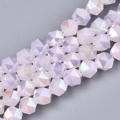Electroplate Glass Beads Strands EGLA-T019-07B-1