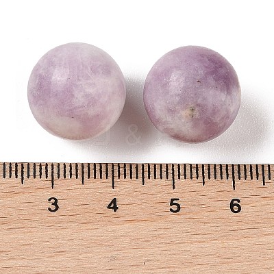 Natural Lepidolite No Hole Sphere Beads G-K353-04D-38-1