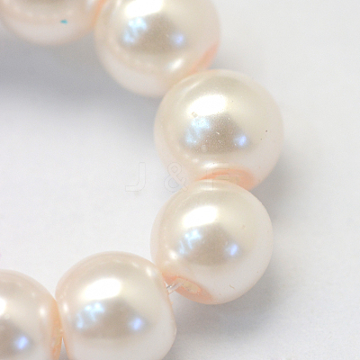 Baking Paint Pearlized Glass Pearl Round Bead Strands HY-Q003-4mm-41-1