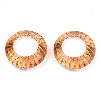 Transparent Acrylic Finger Rings RJEW-T010-05G-1