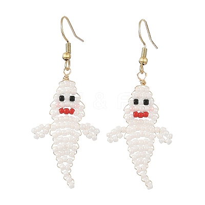 Halloween Glass Seed Bead Dangle Earrings EJEW-MZ00769-02-1