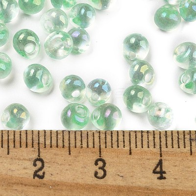 6/0 Inside Colours Fringe Glass Seed Beads SEED-A034-03A-1