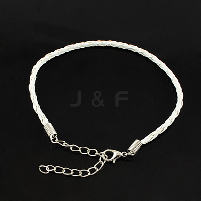 Trendy Braided Imitation Leather Bracelet Making BJEW-S076-003-1