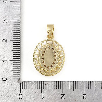 Brass Micro Pave Cubic Zirconia Pendants KK-D409-49G-05-1