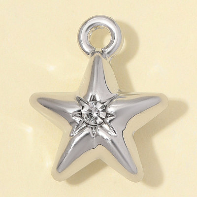 Zinc Alloy with Crystal Rhinestone Charms RB-OY001-94P-1