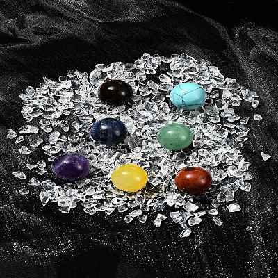 Natural & Synthetic Gemstone Healing Round Ornaments AJEW-FS0001-13B-1