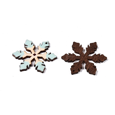 Printed Poplar Wood Pendants FIND-N005-74N-1