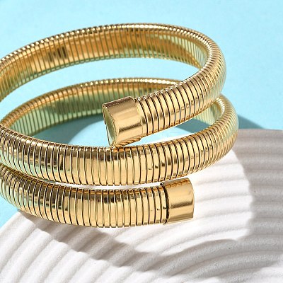 304 Stainless Steel Snake Chain Bangles BJEW-F522-01G-1