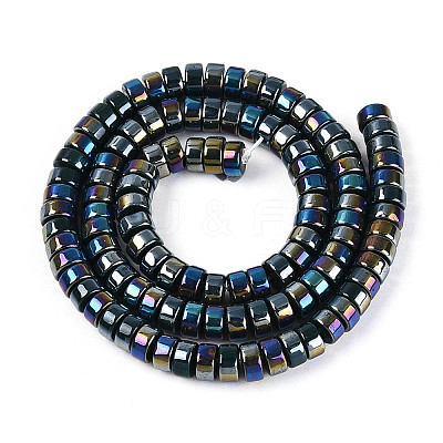 AB Color Plated Opaque Glass Beads Strands GLAA-T026-3x6mm-P16-1