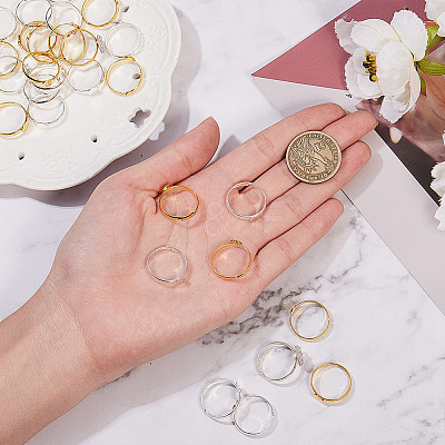 Brass Pad Ring Bases KK-PH0036-10-WH-1