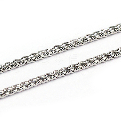 Tarnish Resistant 304 Stainless Steel Wheat Chains CHS-L001-30-2.5mm-1