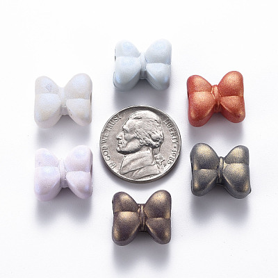 Spray Painted Acrylic European Beads MACR-S373-44J-1
