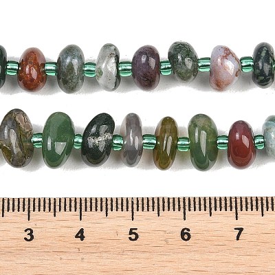 Natural Indian Agate Beads Strands G-RM250109-A15-1