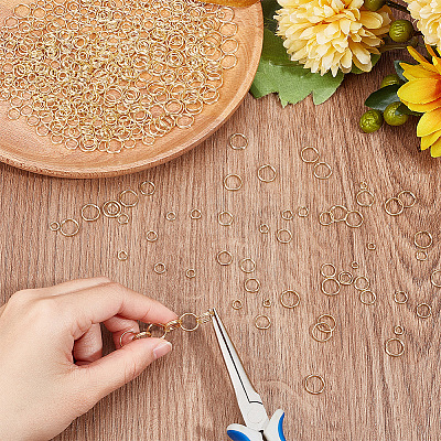 120Pcs 6 Styles Brass Split Rings KK-GO0001-52-1