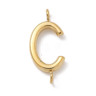 304 Stainless Steel Letter Connector Charms LS-STAS-M108-01G-03-1