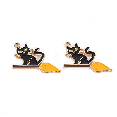 Eco-Friendly Alloy Enamel Pendants ENAM-T011-80A-NR-1